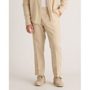 Quince Men 100% European Linen Dress Pants Driftwood 32X34